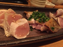 鶏肉のたたき3点盛＠照井浩也