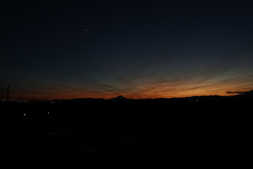 台風一過の夕焼け