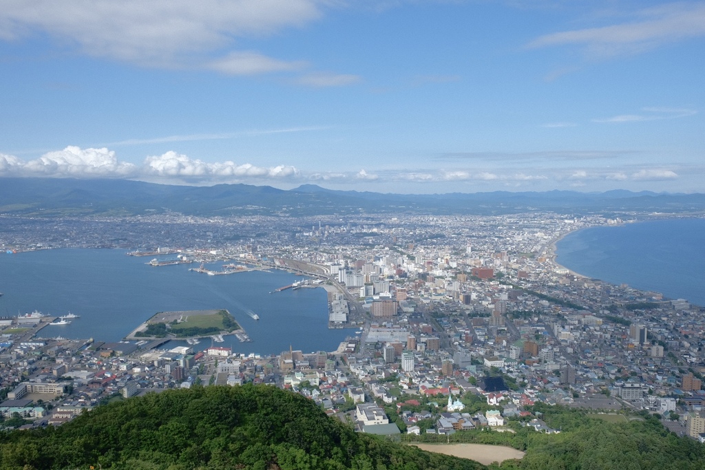 函館山からの風景　2024年猛暑