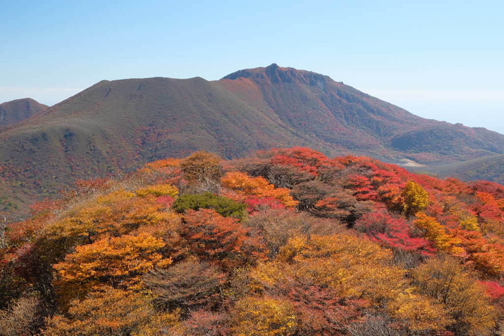 紅葉真っ盛り　三俣山