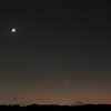 三日月と土星.金星.木星　2019.11.30