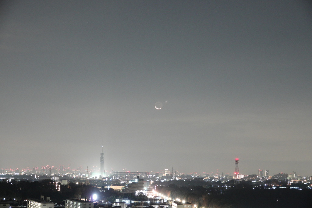 月と金星