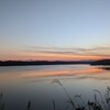 多摩湖の夕暮れ