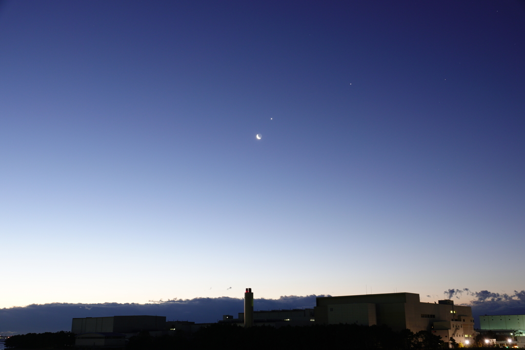 月と金星と木星