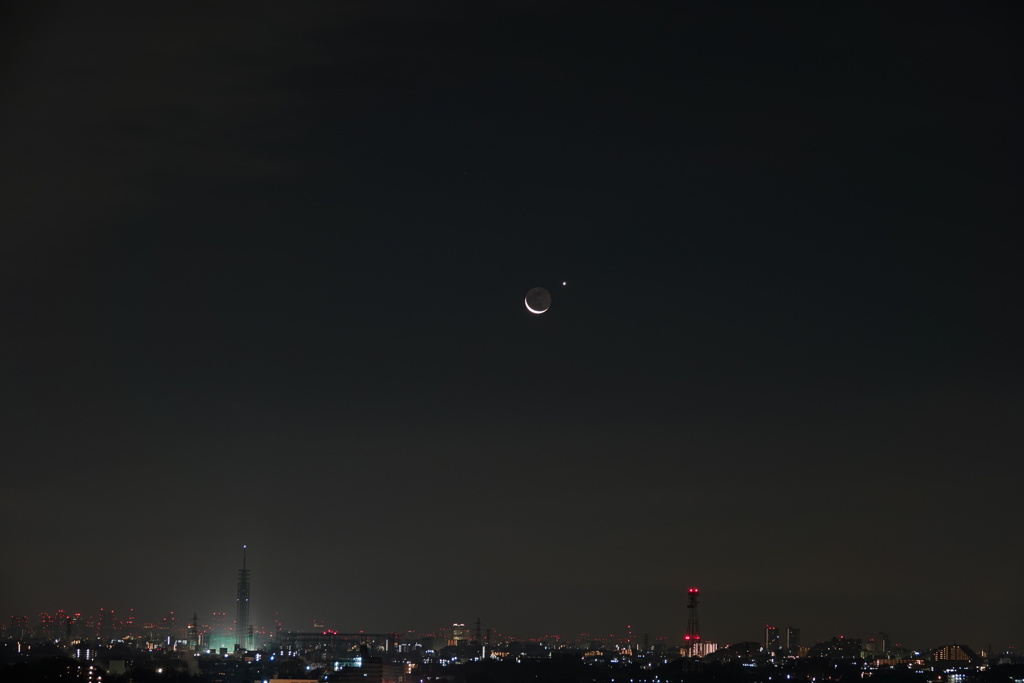 月と金星