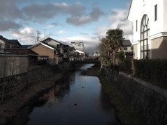 川のある街並み（長浜市）