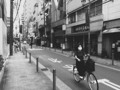 路地と自転車