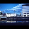川、夕暮れ