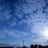 青い空と変な雲