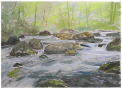 上阿修羅の流れ.製作工程1