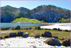 平成の名残り雪　5（サークルストーン）