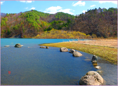 ストーンサークル［雪溶け水Ⅱ」