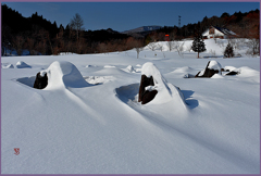雪のストーンサークル　