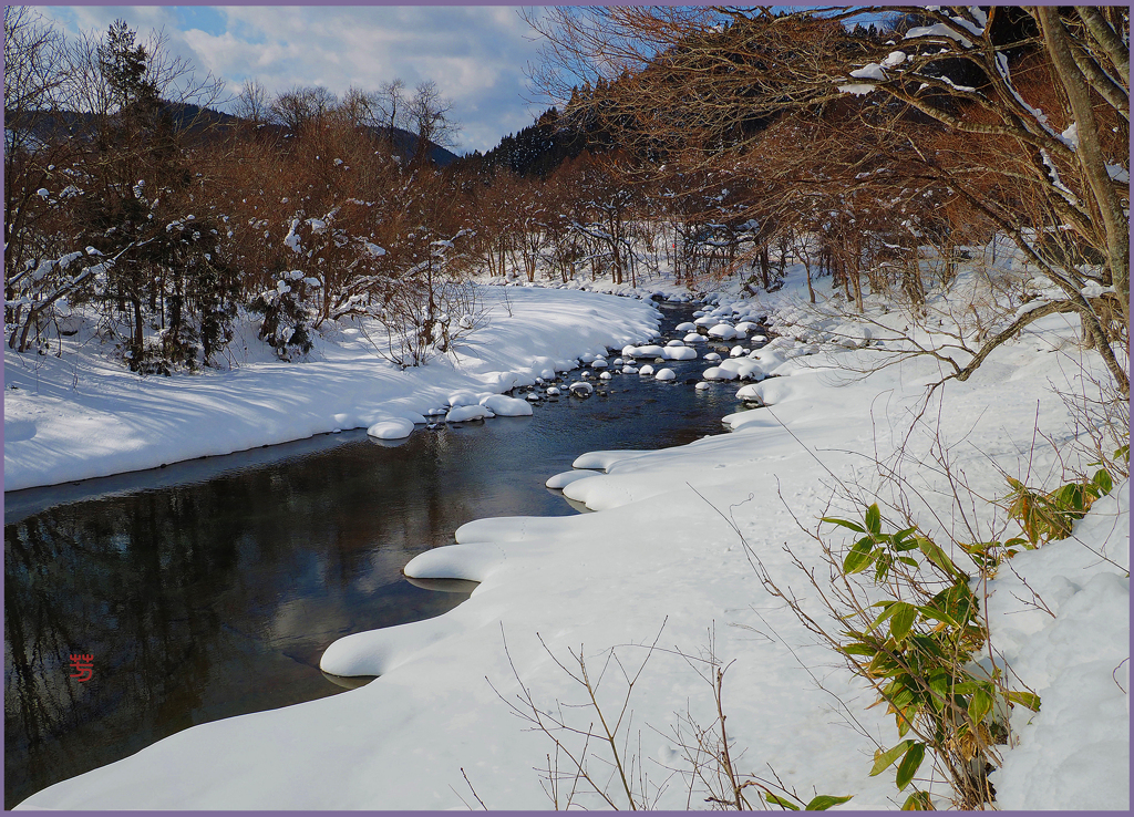 奥入瀬「雪晴れ」