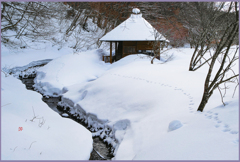 「冬の水車小屋」