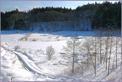 「雪の山里」