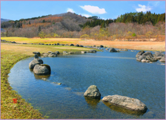 ストーンサークル［雪溶け水」