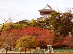 小倉城紅葉