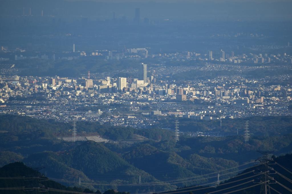 御岳山 長尾平より八王子市街