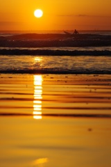 the sunrise of sunbeach