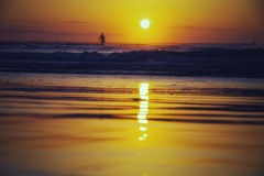 the sunrise of sunbeach