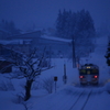 雪の朝の始発