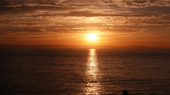 日本海に沈む夕陽