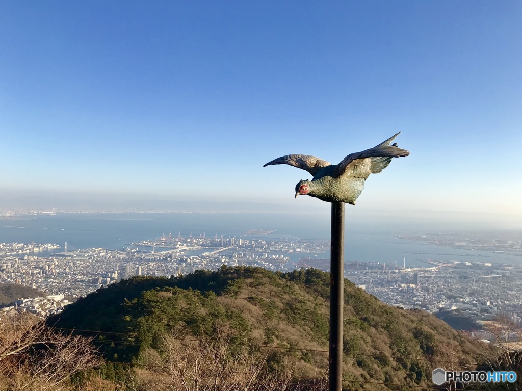 六甲山-天覧台から神戸方面の風景