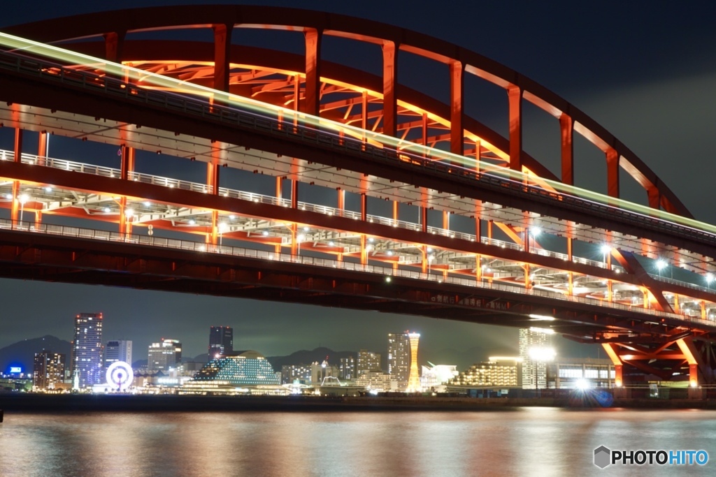 神戸大橋の夜景✨