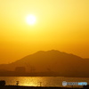 山側の夕景