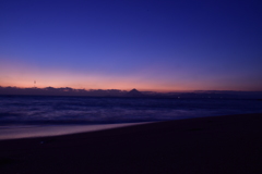 大浜海岸の夕日