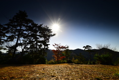 吉野山から太陽が印象的で。