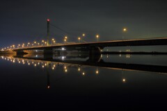 夜の水郷大橋