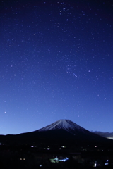 富士山と星空