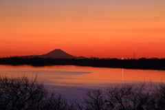 利根川夕暮れ