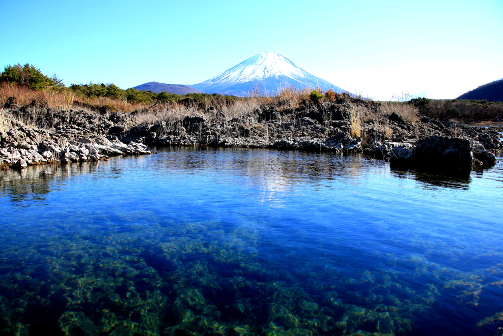 本栖湖の碧色