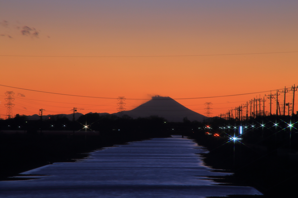 浄玄橋からの夕焼け