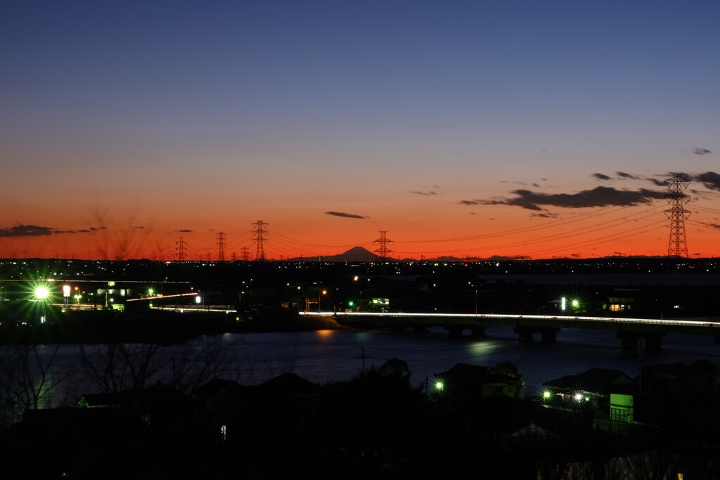 水郷から望む富士