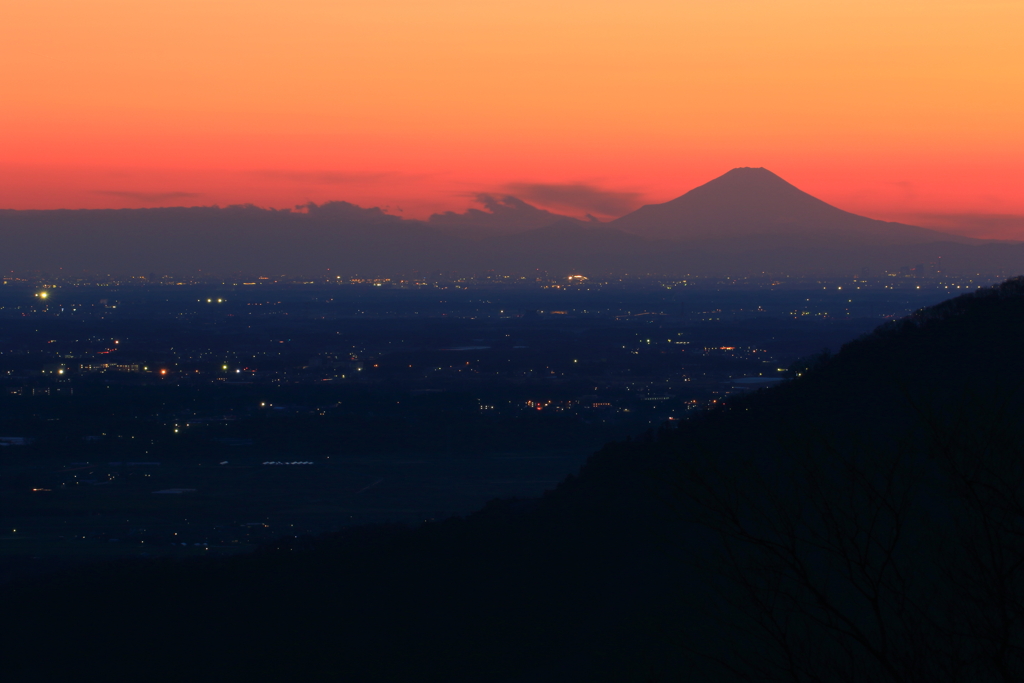 夕焼け富士