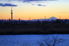 江戸川夕景