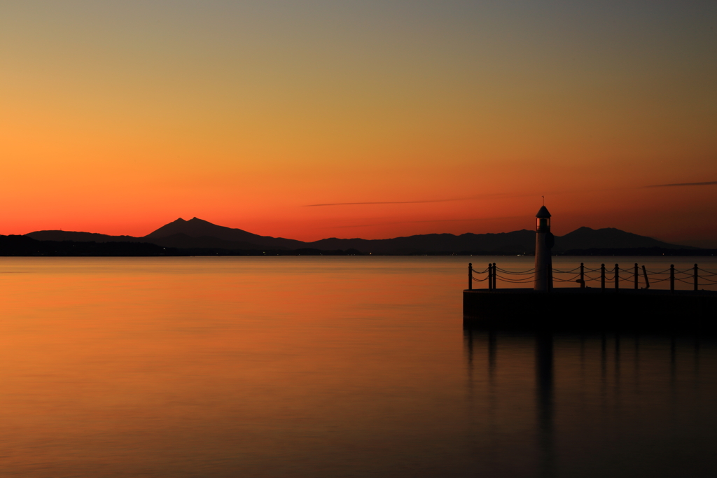 筑波山夕景