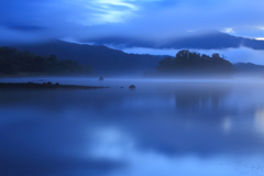 朝霧の檜原湖
