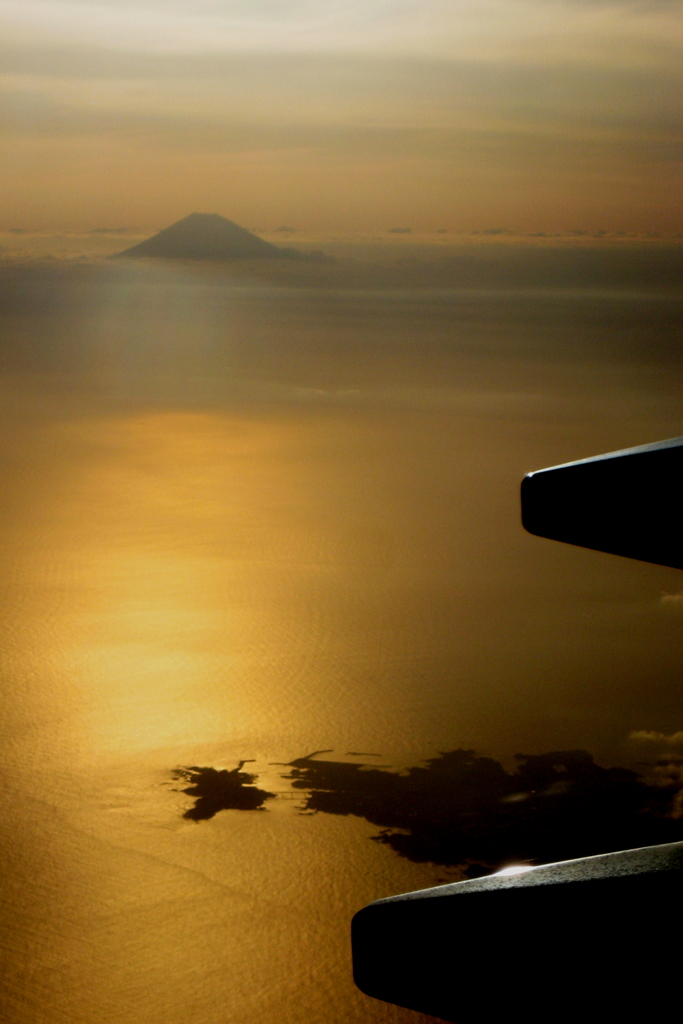 機窓からの夕景