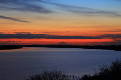 夕空の富士