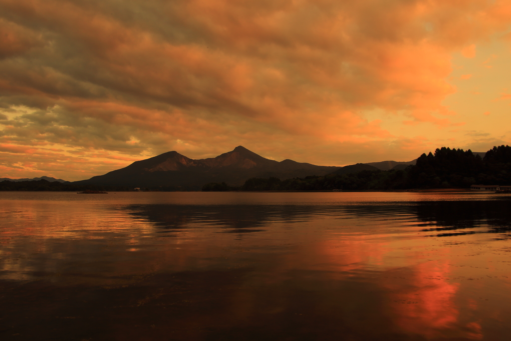 裏磐梯夕景