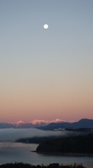 南アルプスとコールドムーン