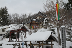 元旦　雪のお寺