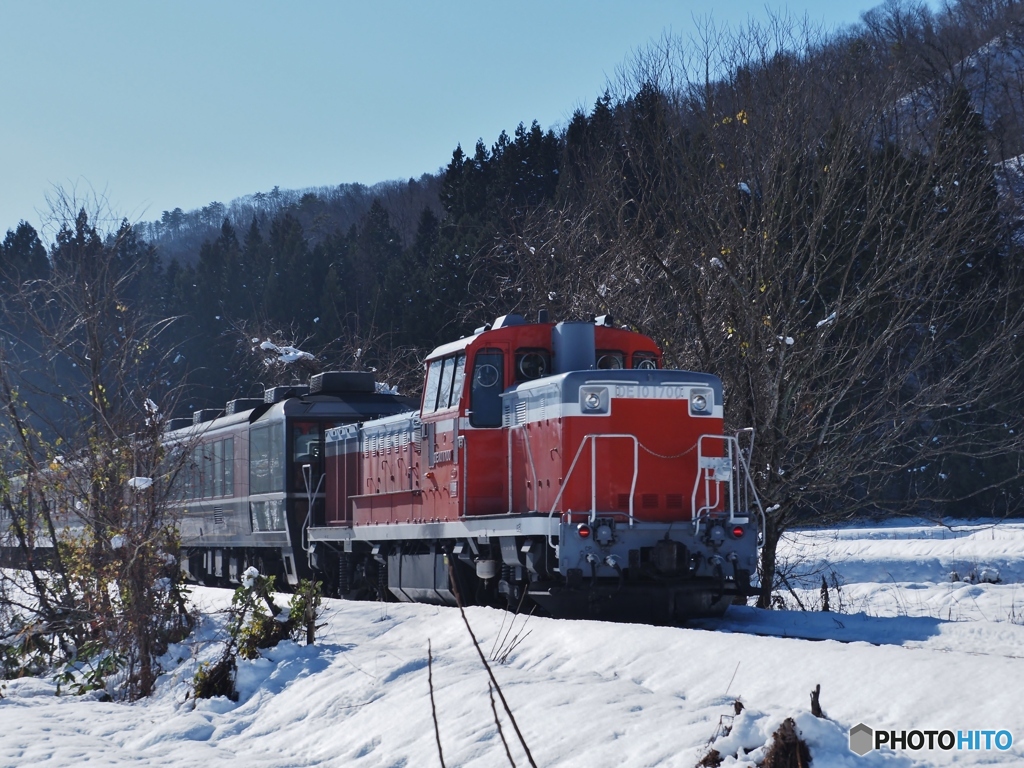 雪景色（プッシュプル）