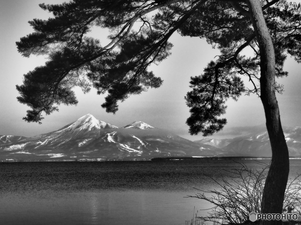 朝の磐梯山