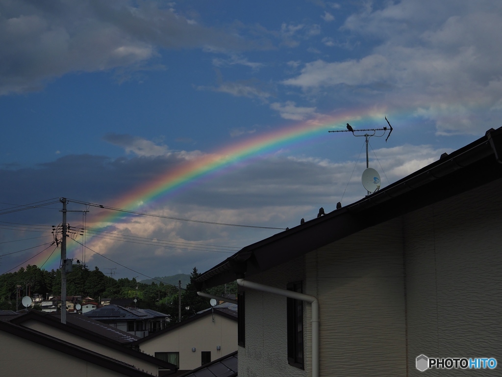 雨上がりの空に